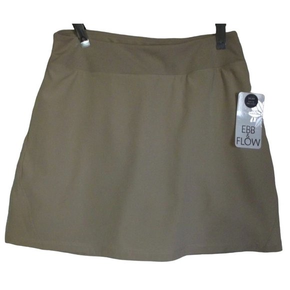 Ebb & Flow Skort Size Small Doeskin Tan Beige shorts/skirt polyester spandex - Picture 2 of 12